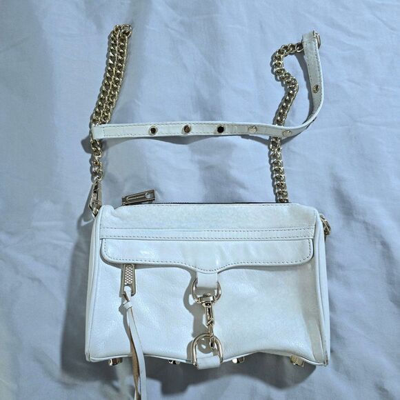 REBECCA MINKOFF WHITE LEATHER CROSSBODY PURSE - Picture 2 of 12